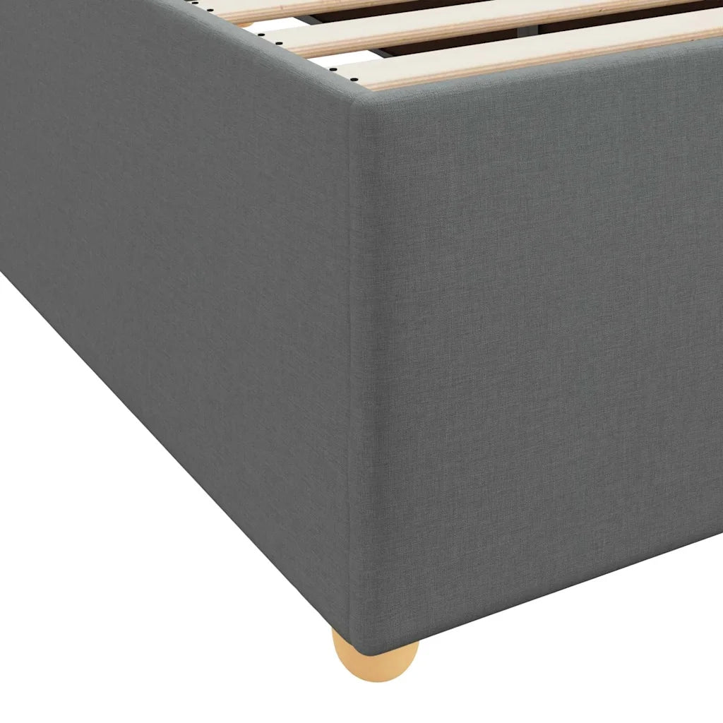 Struttura del letto-Giroletto Grigio scuro 120 x 190 cm Tessuto 222450