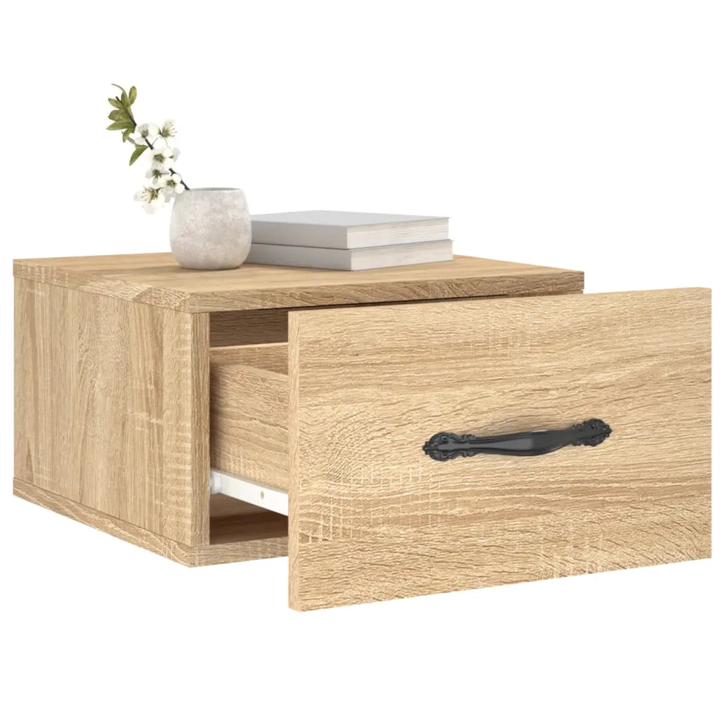 Comodino a Muro Rovere Sonoma 35x35x20 cm 829810