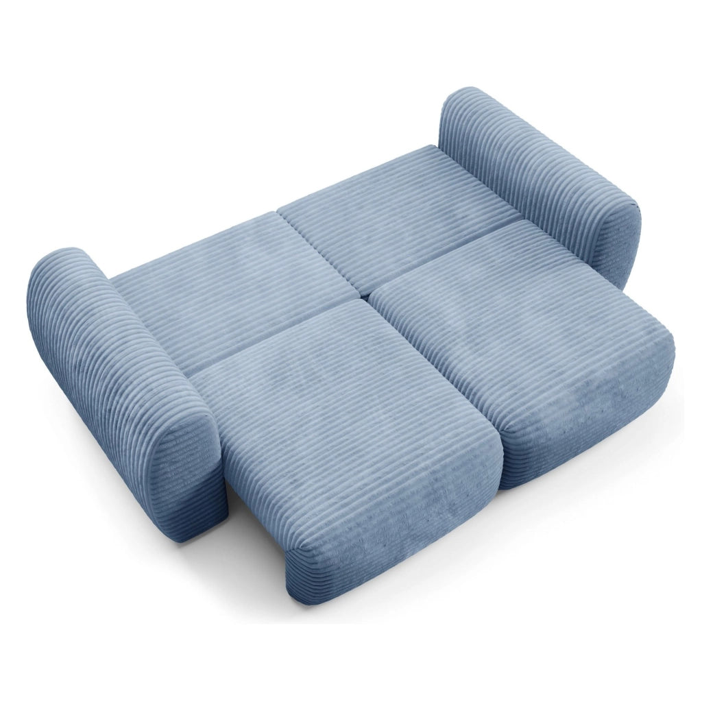 Golgi, Divano Letto 2 Posti Contenitore, 266x121 cm blu