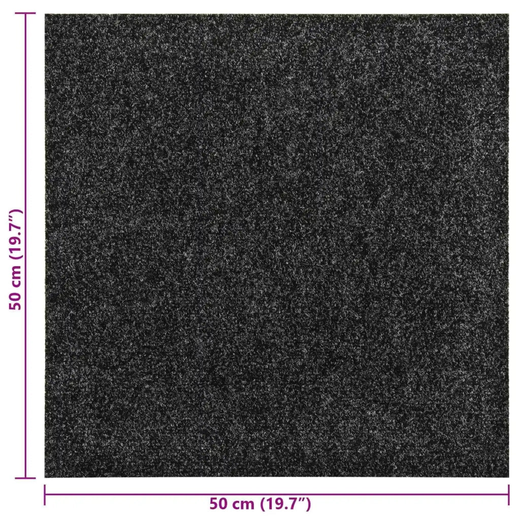 Tappeto 20 pcs Nero 50 x 50 cm Bitume 42046761