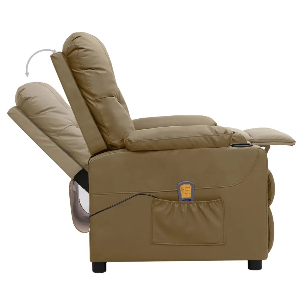 Poltrona Massaggiante Cappuccino in Similpelle 339131
