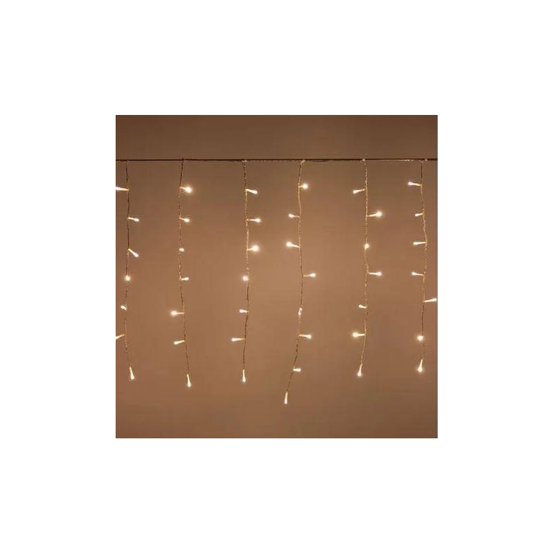 Luce tenda 200 led plastica bianco caldo cm 450