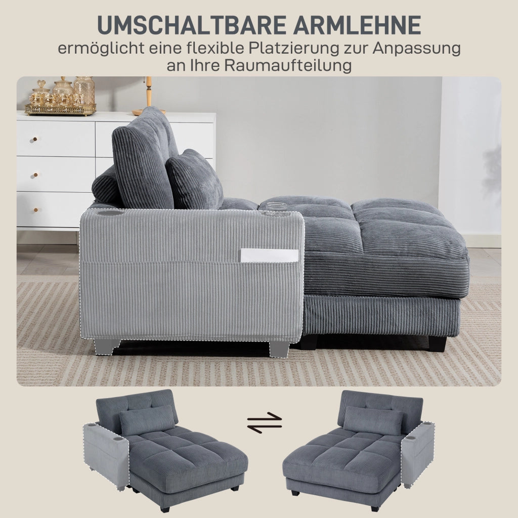 Divano letto con cuscini ¨C Minimal ¨C grigio