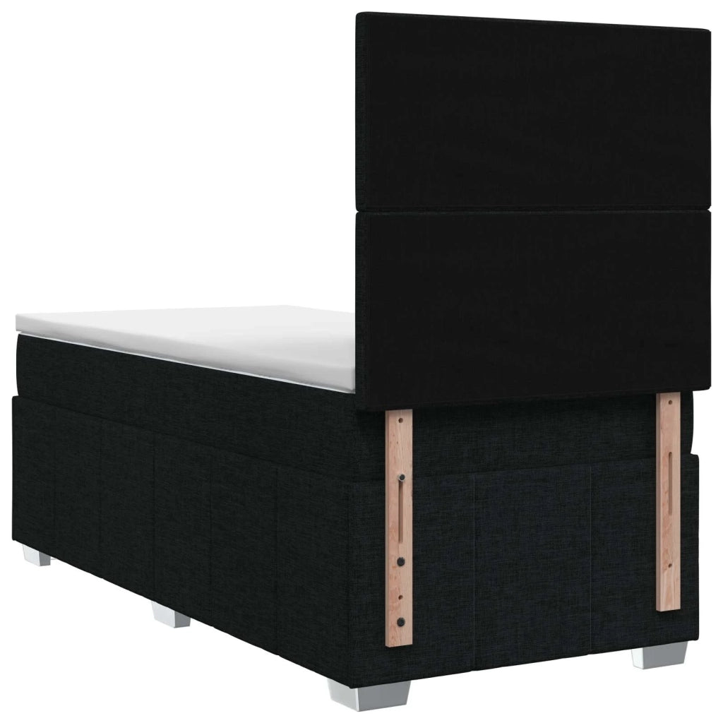 Letto box spring con materasso Nero 80 x 200 cm Tessuto 3454017