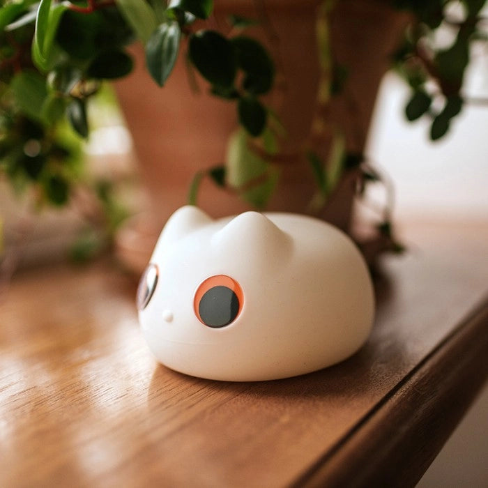 Lampada notte bimbi LED gatto bianca cordless Mary's