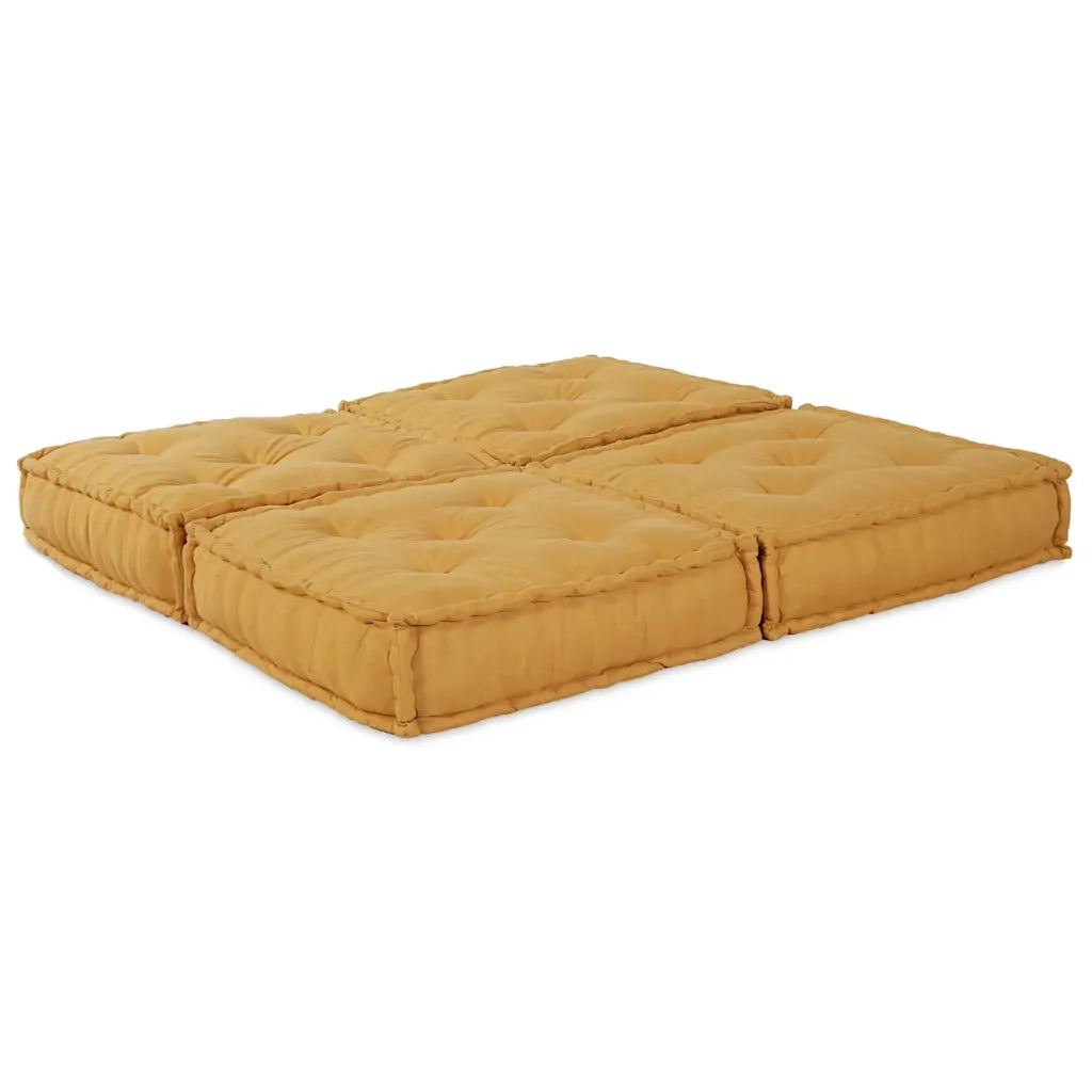 Unità di Divano Modulare 2 pcs Giallo 140 x 70 x 36 cm Tessuto 3315085