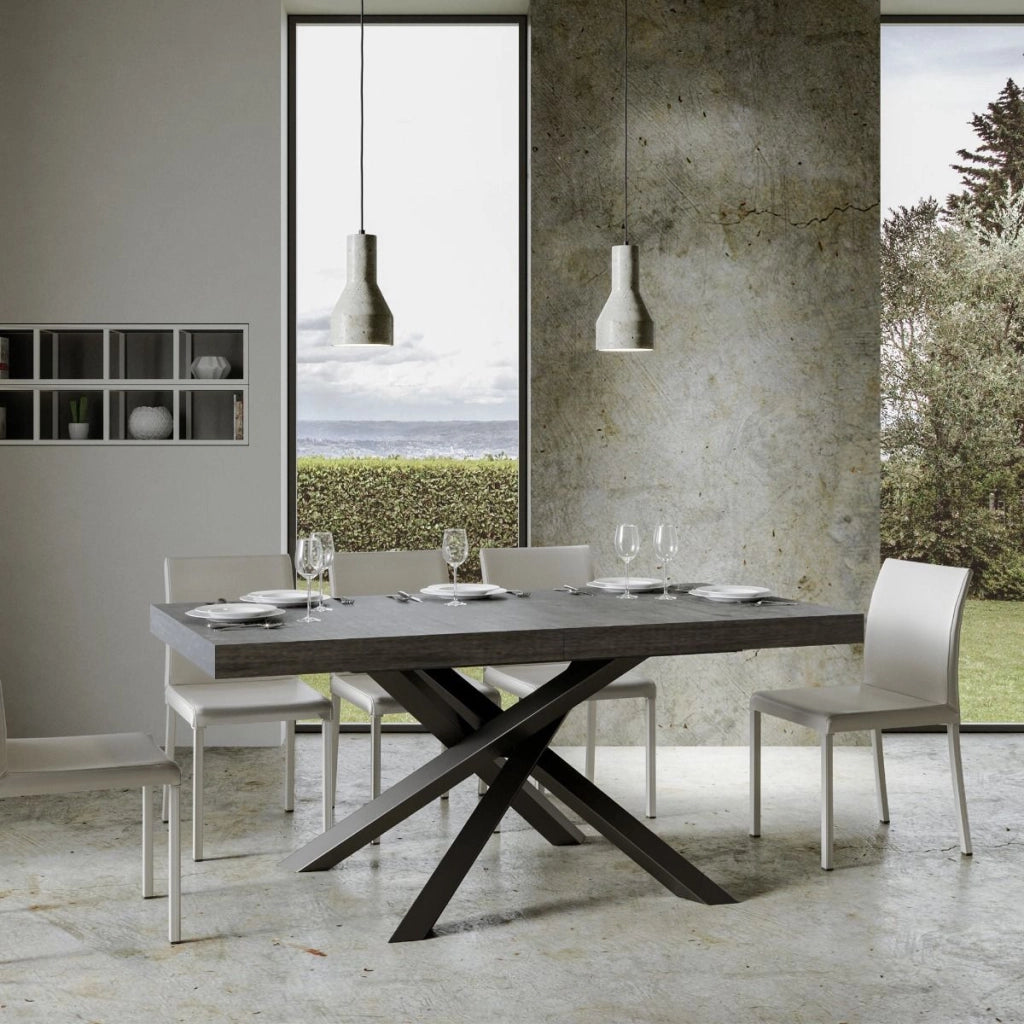 Tavolo Allungabile 140-244x90x77 cm Volantis Cemento