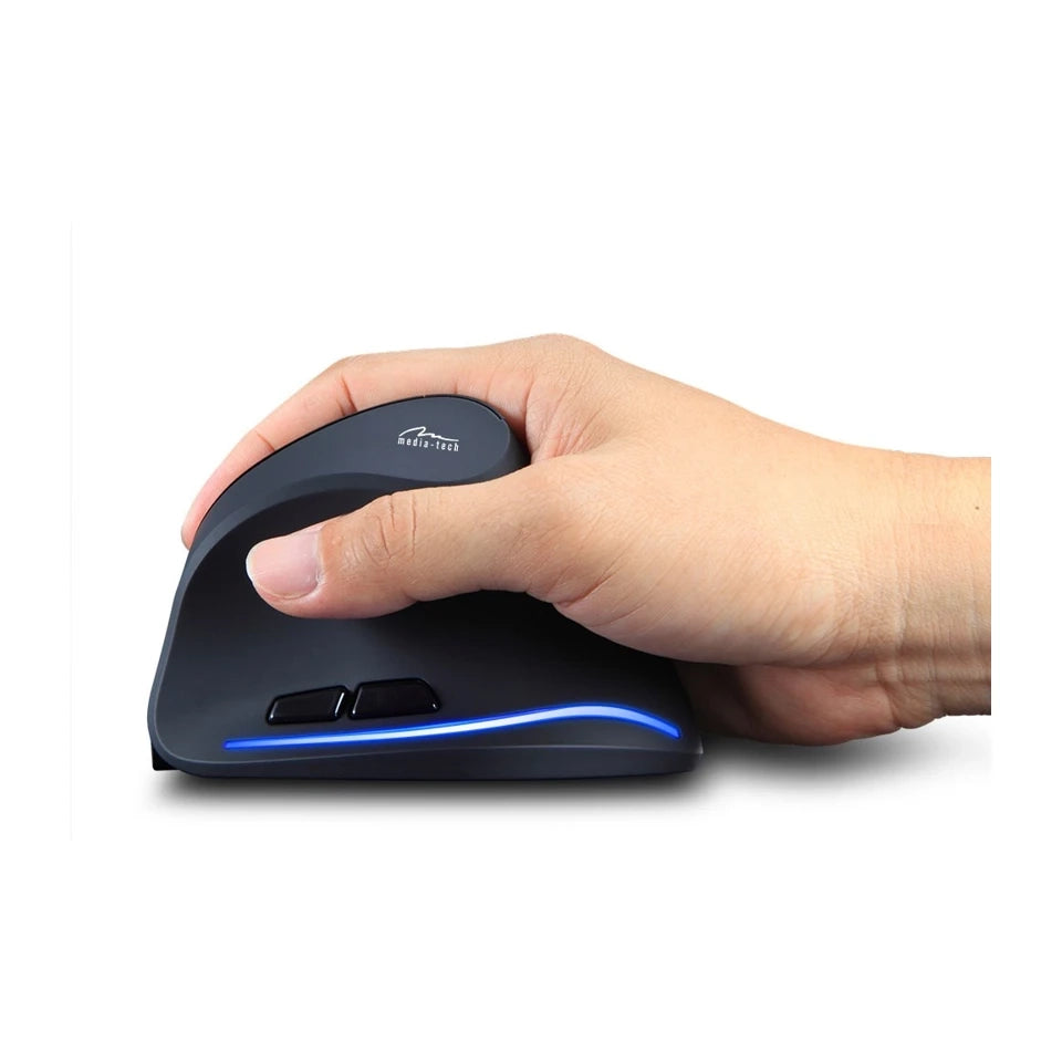 MEDIA-TECH VERTIC RF MT1123 Mouse verticale wireless RF 2400 DPI Nero