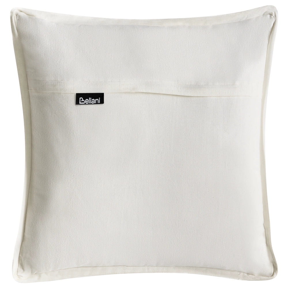 Set di 2 cuscini decorativi in tessuto di cotone bianco e marrone con motivo floreale, 45 x 45 cm