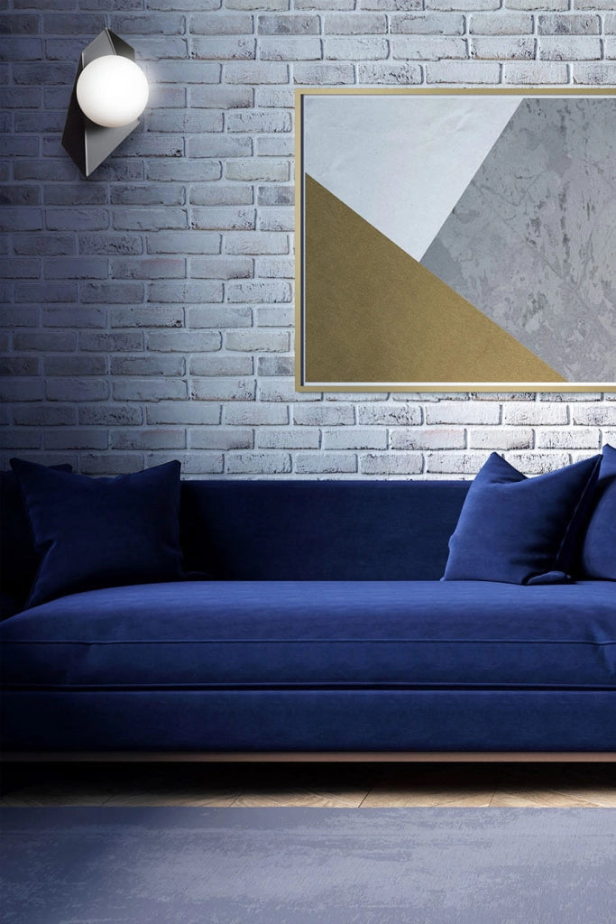 Applique Emibig Drifton K1 nero vetro acciaio E14 1 luce
