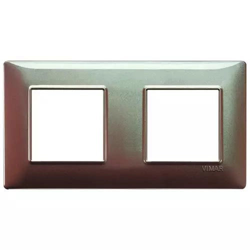 VIMAR PLANA - PLACCA 4M (2+2) INT71 MARRONE MICALIZZATO