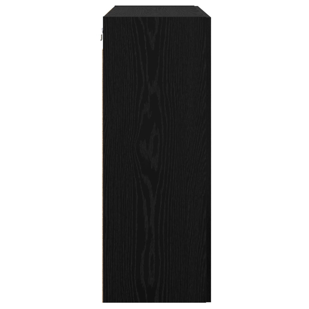 Armadio Montaggio a parete Rovere Nero 69,5 x 34 x 90 cm 879467