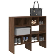 Scarpiere 2 pz Impilabili-Set di 2 Scaffale per scarpe Rovere Marrone 89,5x30x40 cm