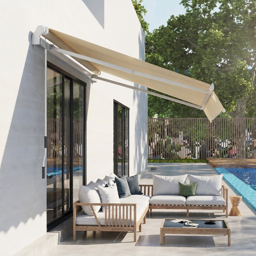 Tenda da Sole a Bracci per Esterno ¨C Minimal ¨C Beige 3x2.5m