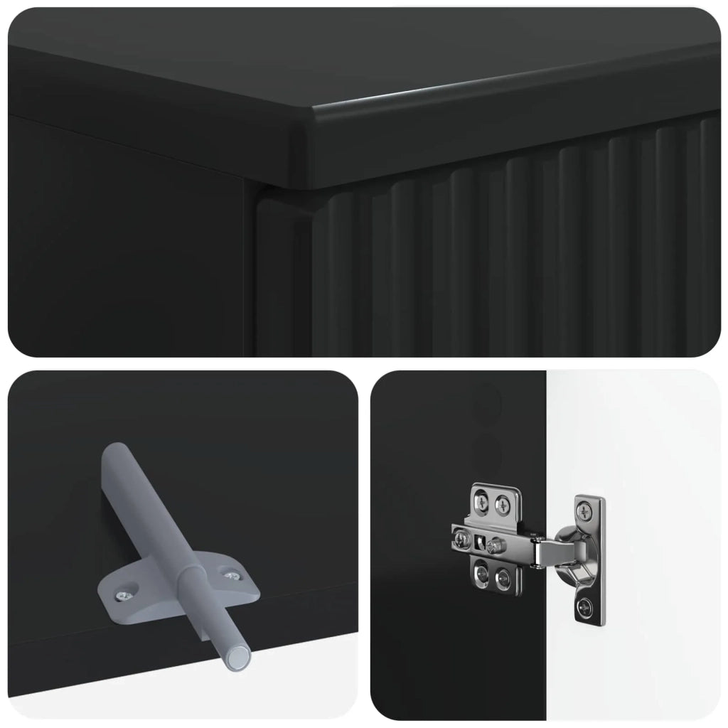 Set di armadietti da bagno in 3 pezzi ARNHEM Nero 3417442