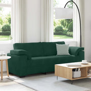 Divano a 3 Posti-Sofa 3 Posti Verde Scuro 178 cm in Velluto