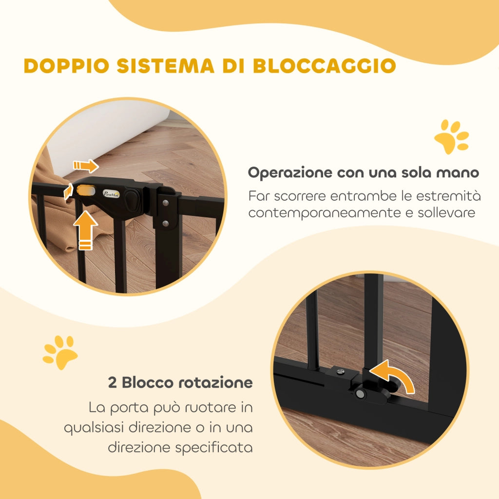 Cancellino per Cani Regolabile ¨C Minimal ¨C Nero, 100 cm