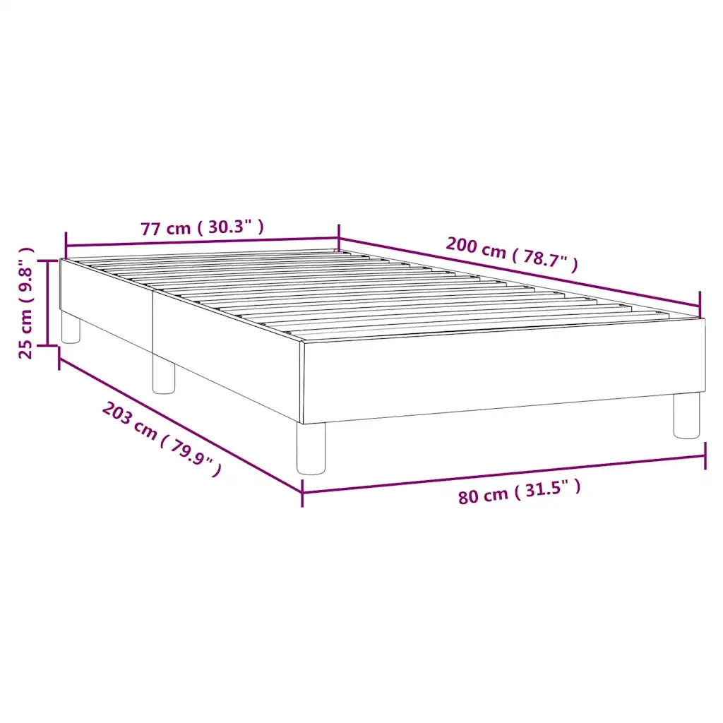 Struttura Letto a Rete a Molle Grigio Chiaro 80x200 cm Tessuto 3120566