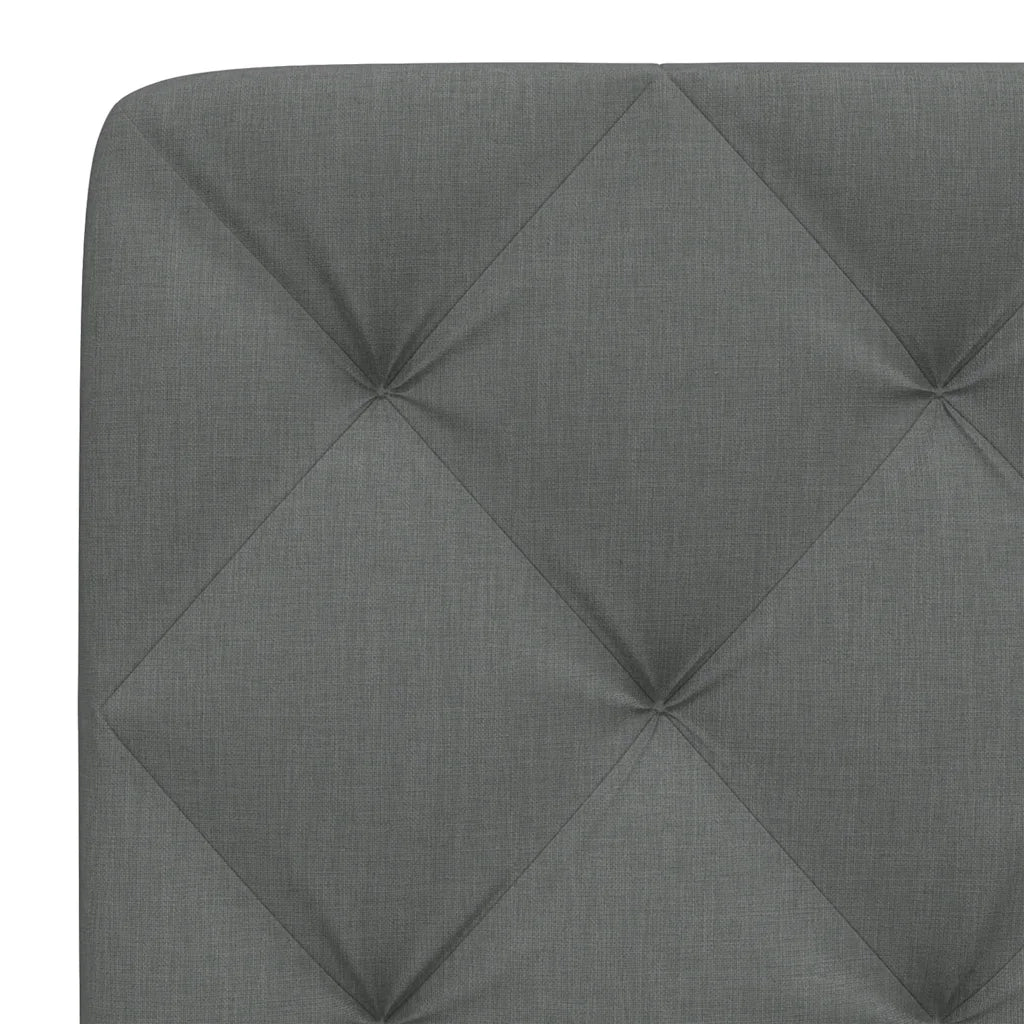 Cuscino Testiera-Cuscino per Testiera Grigio Scuro 200 cm in Tessuto