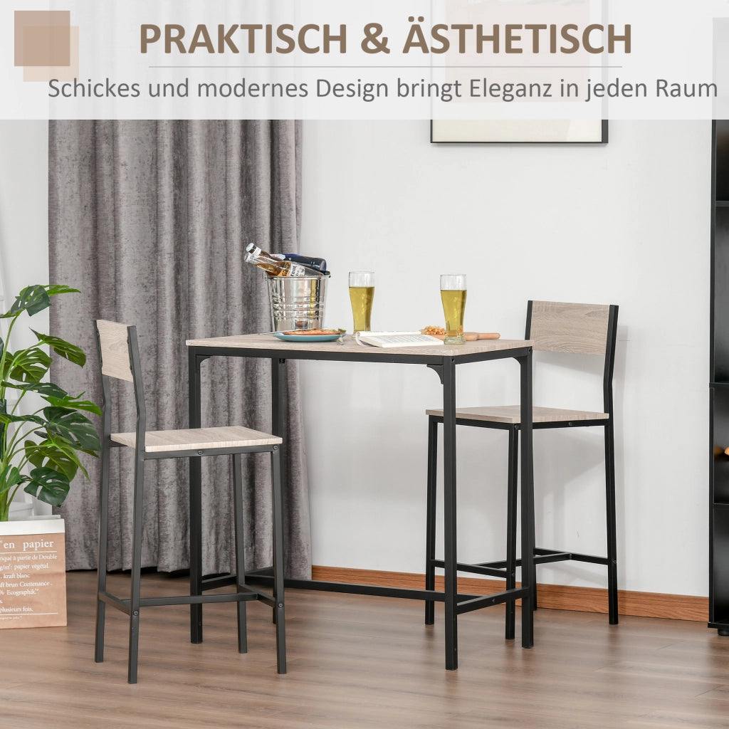 Set Tavolo da Pranzo con 2 Sedie ¨C Minimal ¨C Legno Naturale