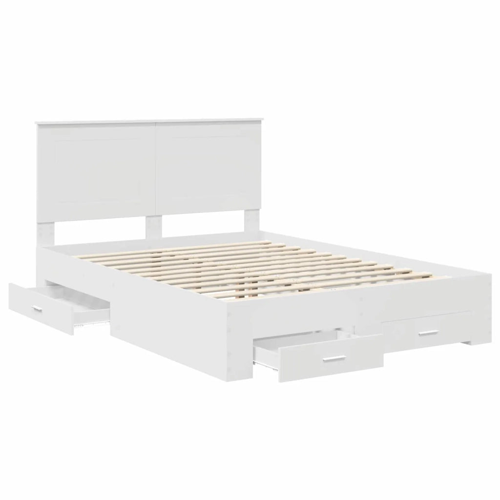 Struttura del letto Bianco 160 x 200 cm Legno multistrato 3409624
