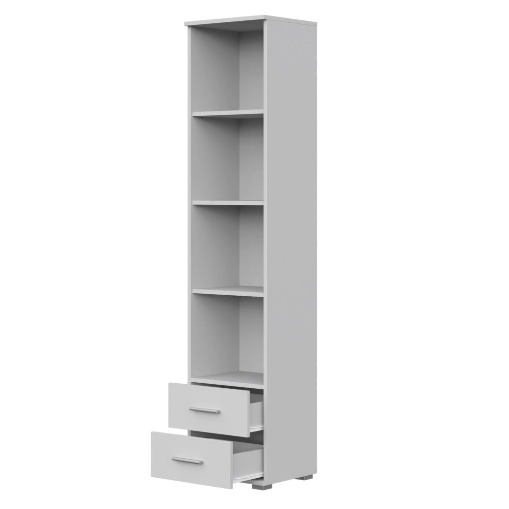 Armadio FAUSKE - 2 Cassetti - Bianco - Larghezza 40 cm, Altezza 180 cm, Profondit? 36 cm