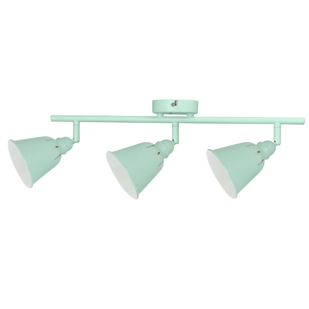 Lampada parete/soffitto orientabile 3 luci menta E14 Polux
