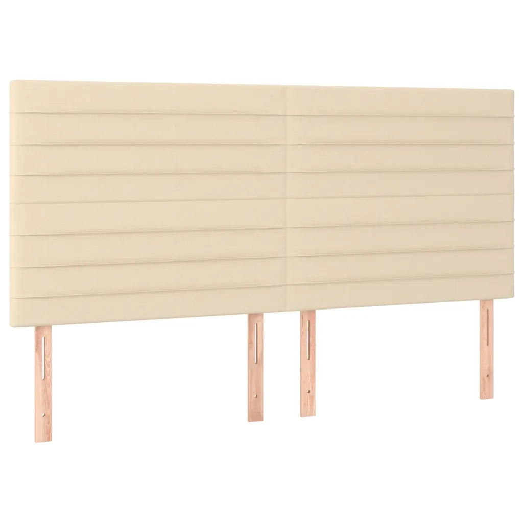 Letto a Molle con Materasso e LED Crema 180x200 cm in Tessuto 3135538