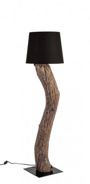 Lampada da terra kleta nero D.55x120h in legno