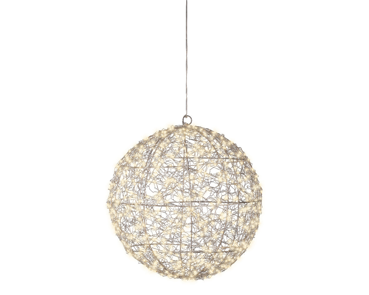 Cornice luce LED esterna d.38 cm argento