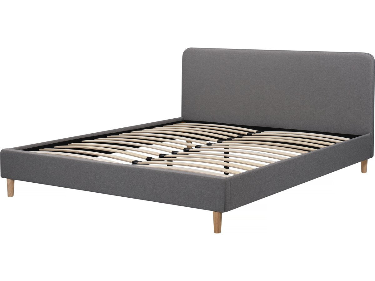 Letto matrimoniale in tessuto "Louise" 160 x 200 cm - Grigio