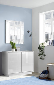 Madia moderna con 2 ante in finitura bianco lucido ZLCICEMAD2A