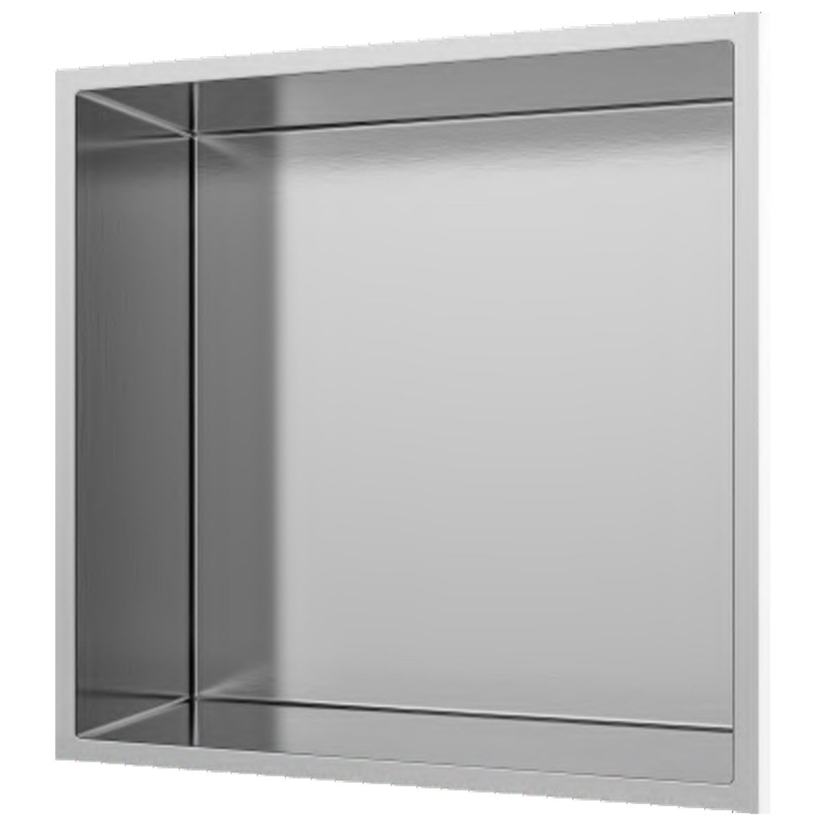 Nicchia da parete 30x30 acciaio spazzolato profondità 8cm glamour