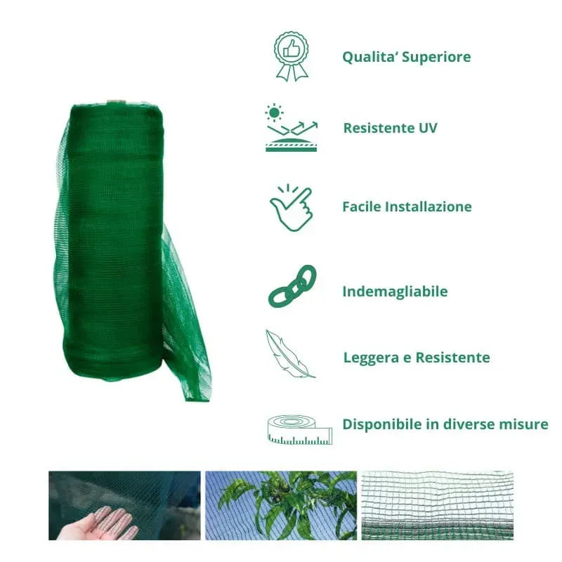 Rete telo antigrandine alta resistenza per orto coltivazioni coperture e protezione autorimesse da metri 12x10