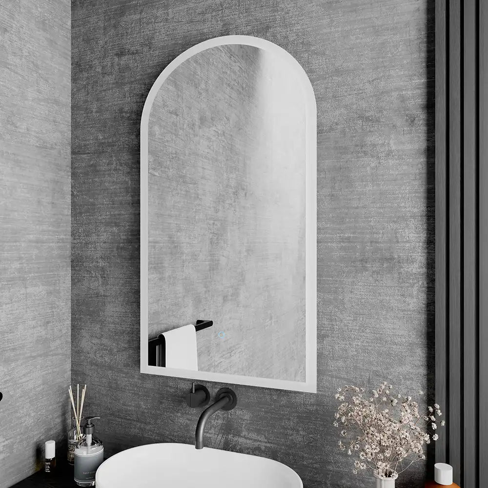 Specchio led bagno 40x80 cm luce calda/fredda con sensore touch-screen | Avior