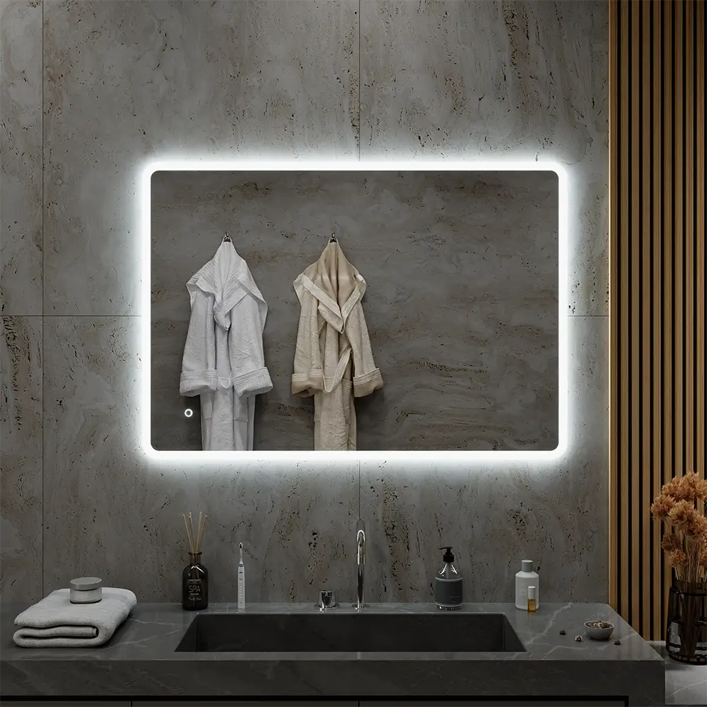 Specchio led bagno 70x120 cm reversibile con sensore touch-screen | Sham