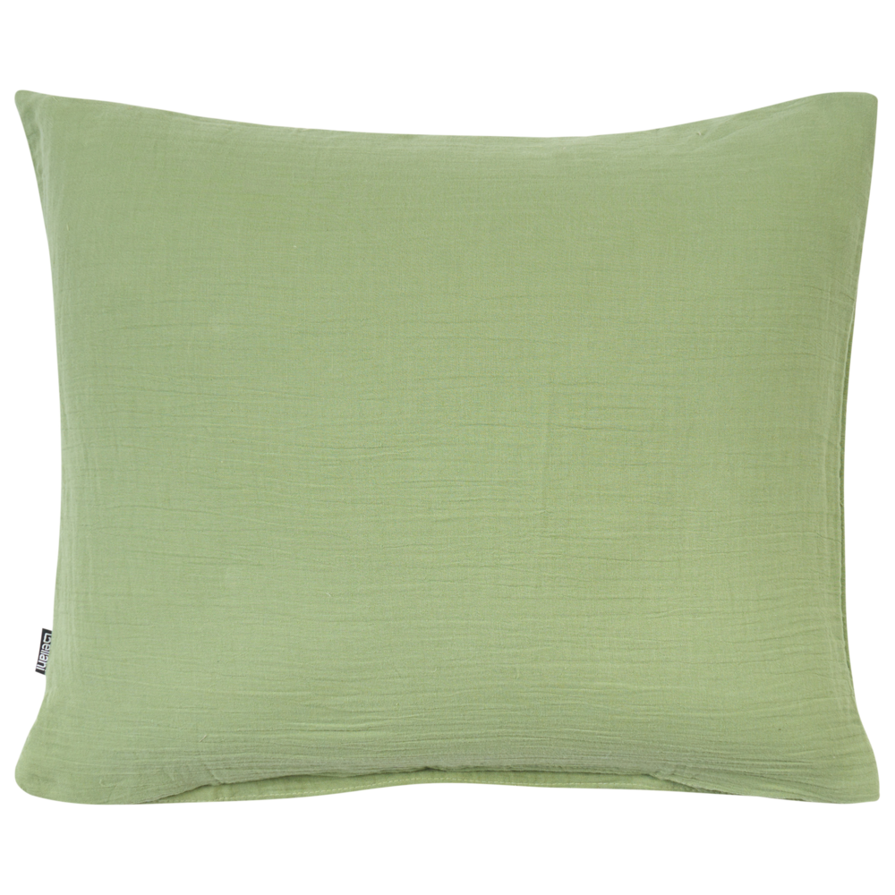 Set copripiumino e federa in mussola di cotone verde 200 x 200 cm per camera da letto moderna